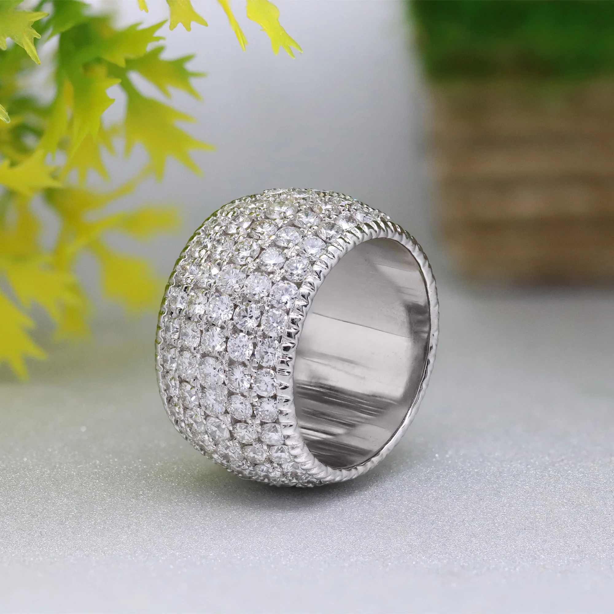  17 gms золотое покрытие 14k естественный золото синтетический бриллиант обручальное кольцо для мужчин