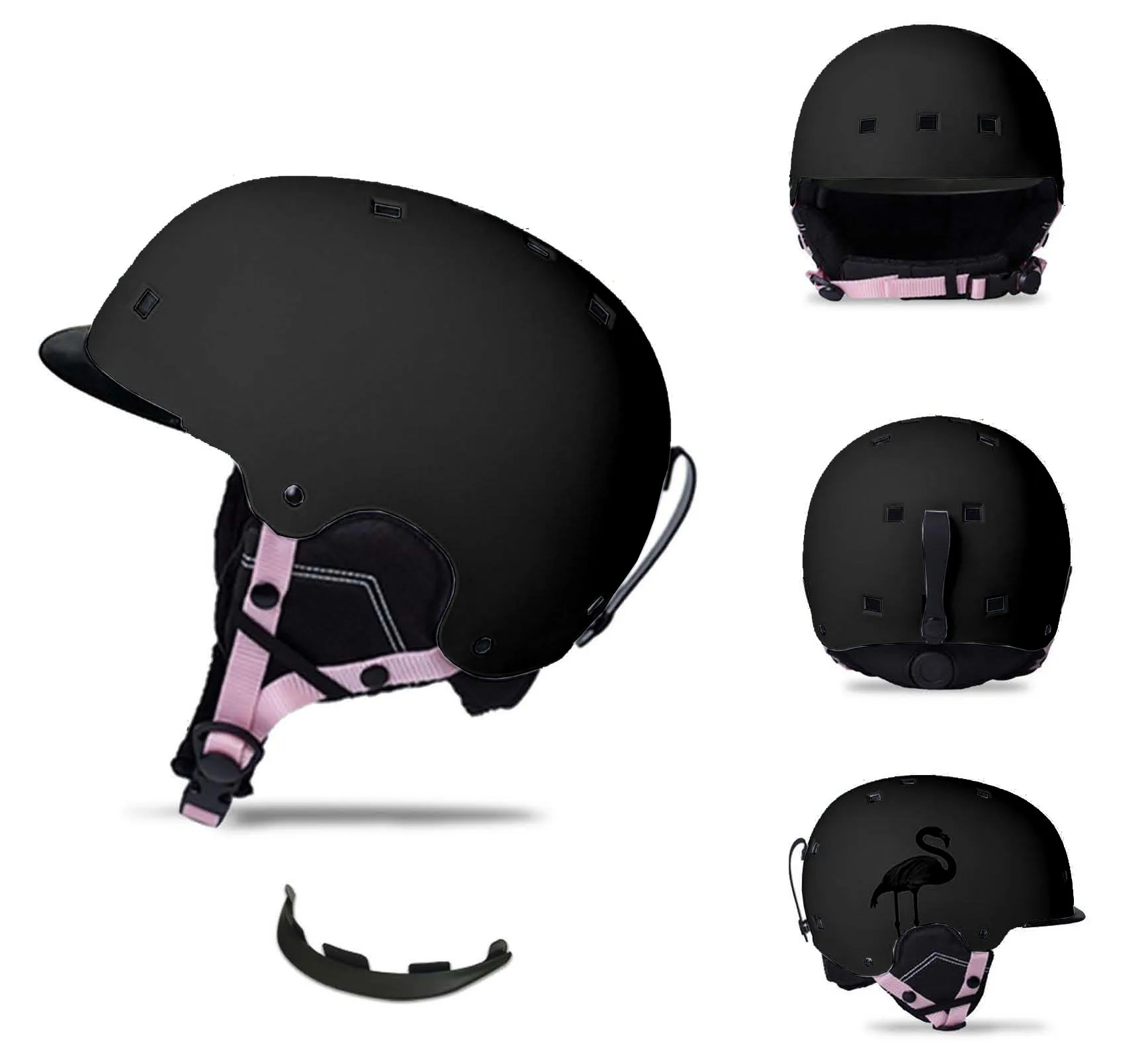 
Manufacturer Customized matte black Skiing Snow Board Helmet Protective Gear 