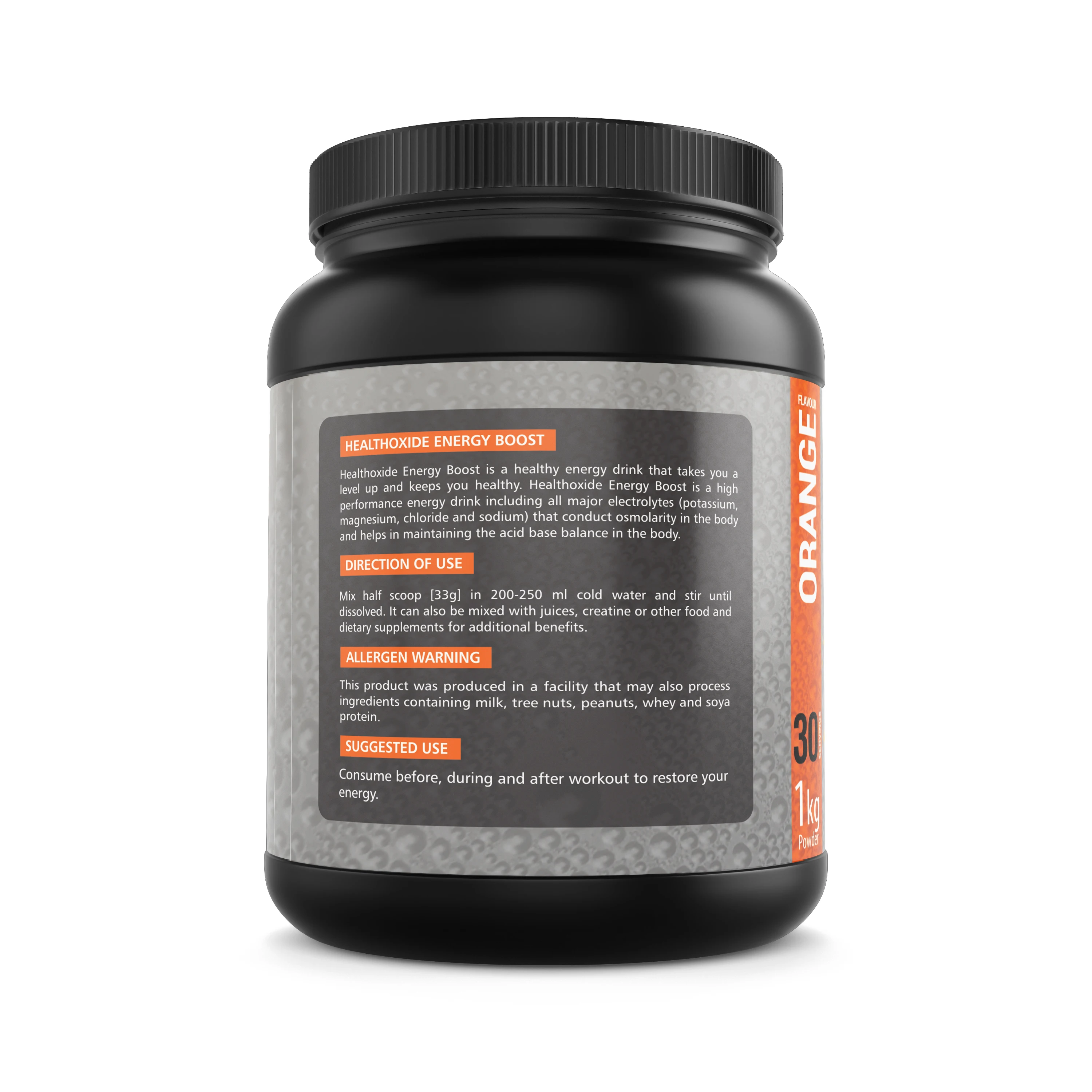 High Performance Orange Flavor 1kg Energy Drink Powder