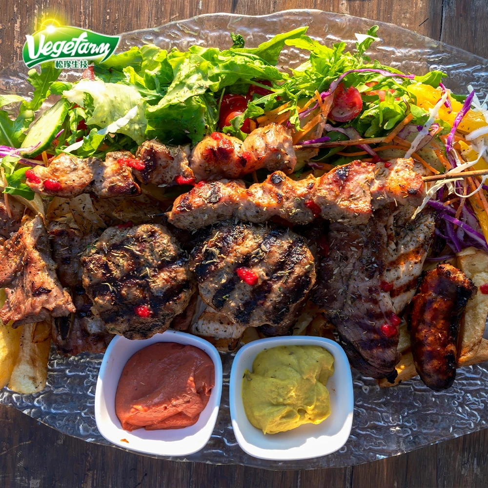 Вкусная еда веганская говядина Chunk