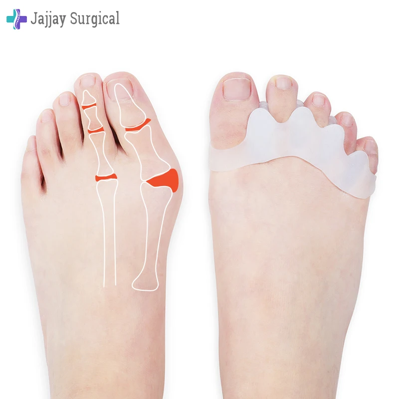 Daily Elastic Best Clear Double Silicone Foot Care Protect Soft GEL Toe Separator Best Quality Toe Separator