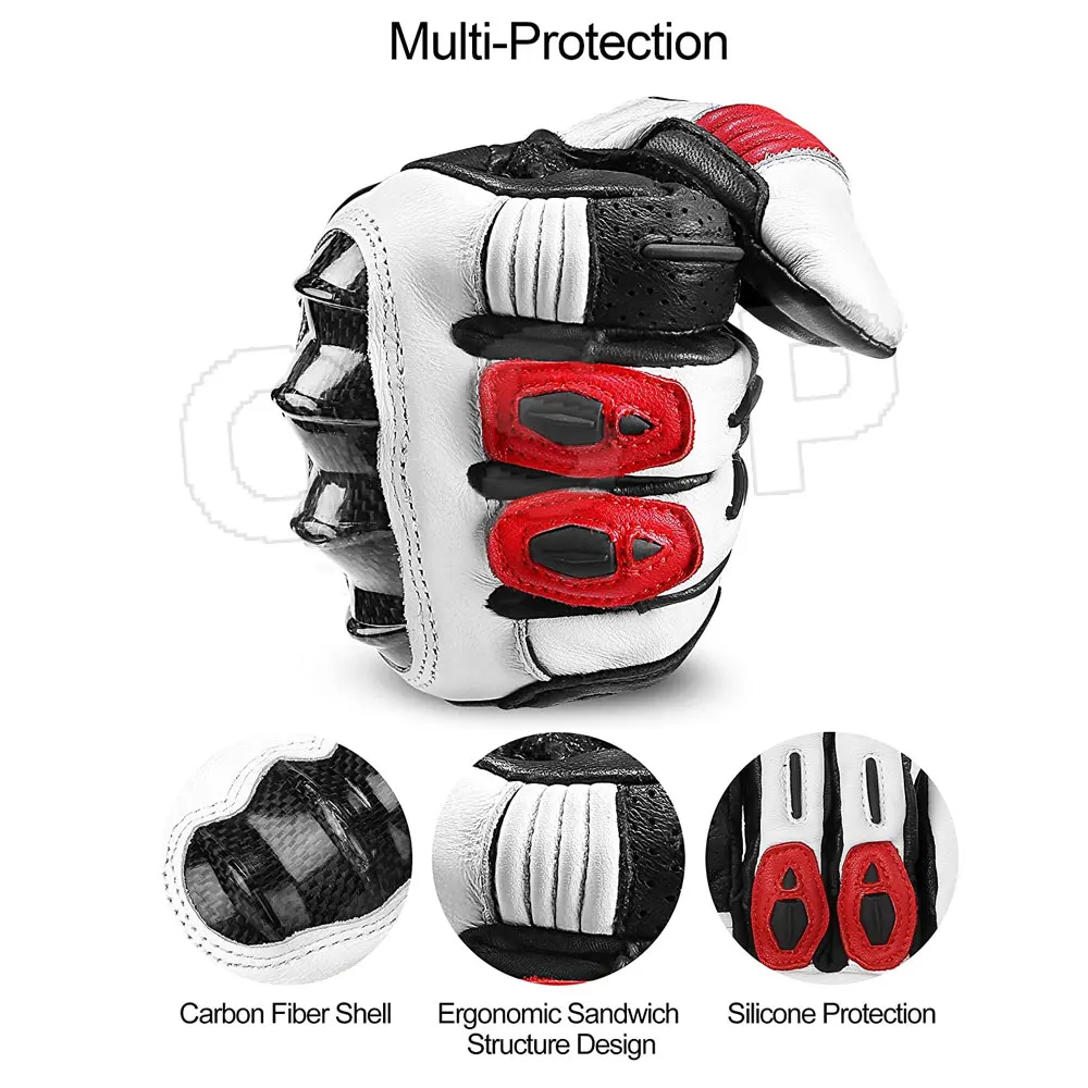 Motorcycle Riding Leather Gloves Retro Summer Motorbike Glove