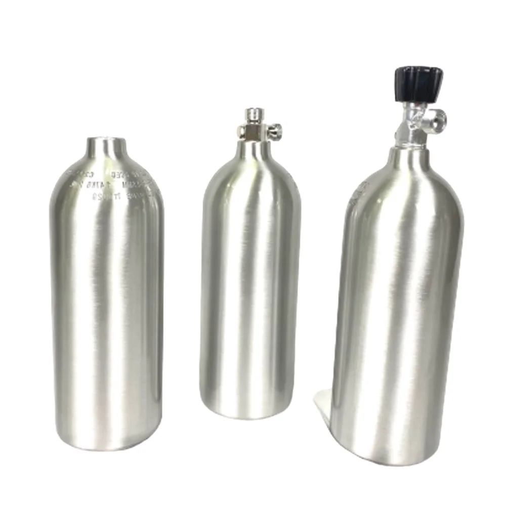 TPED 1L Refillable gas CO2 Aluminum Cylinder with G5/8 on/off valve for aquarium