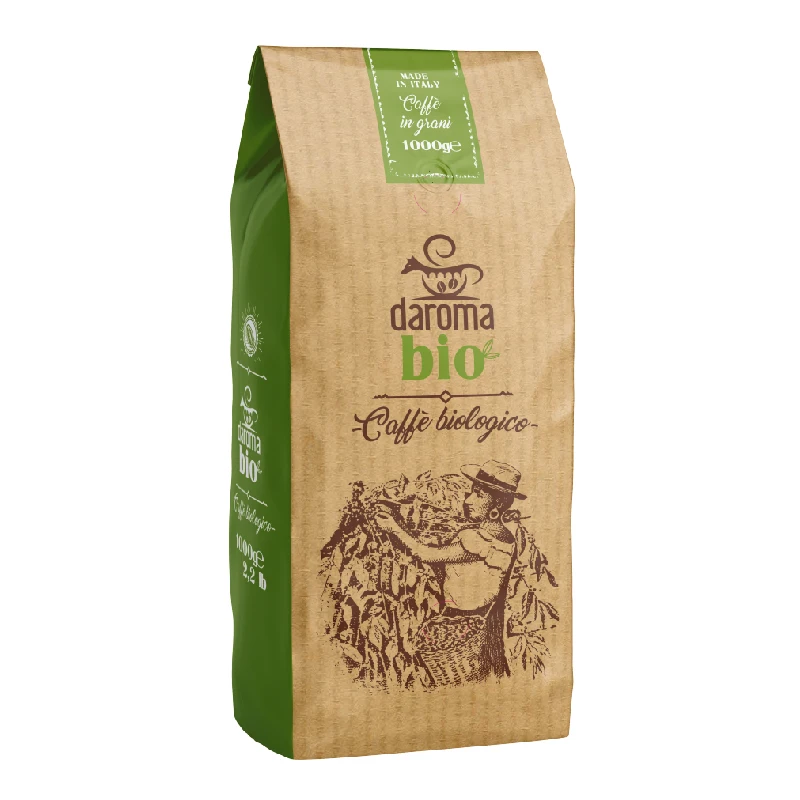 Высокое качество-Итальянский кофе-Daroma Organic 100% Arabica 1 кг-кофейные зерна жареные-кофейный кремовый-полный корпус для продажи