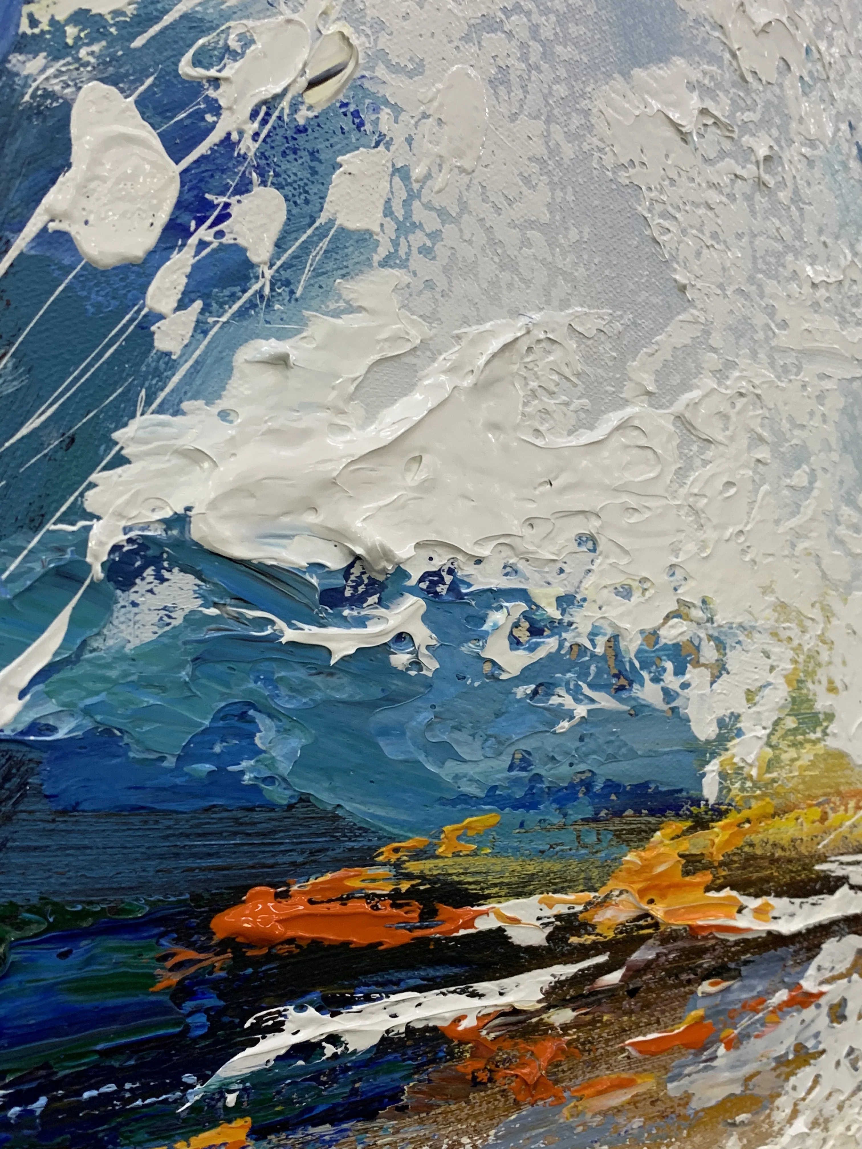 Абстрактная настенная Картина на холсте в скандинавском стиле ручная Настенная картина для гостиной 20x20 дюймов/50x50 см