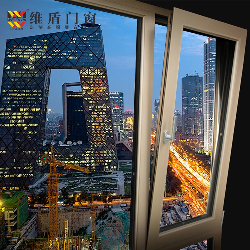 Chinese Factory Heat-insulation Affordable Bridge-broken glass aluminum frame casement window