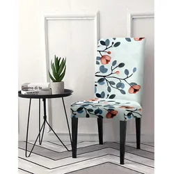 Hot Selling Strong Elastic / Stretchable Polyester Made Chair Cover / Decorative Printed Dinning Chair Cover