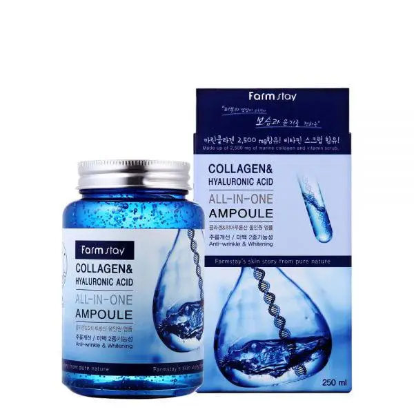 
FARM STAY Collagen & Hyaluronic Acid All In One Ampoule 250 ml Supply wholesale Farmstay All products korean Cosmetics 