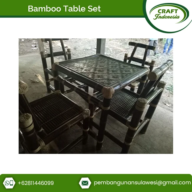 Widely Selling Elegant Design Bamboo Dining Table Set Exporter