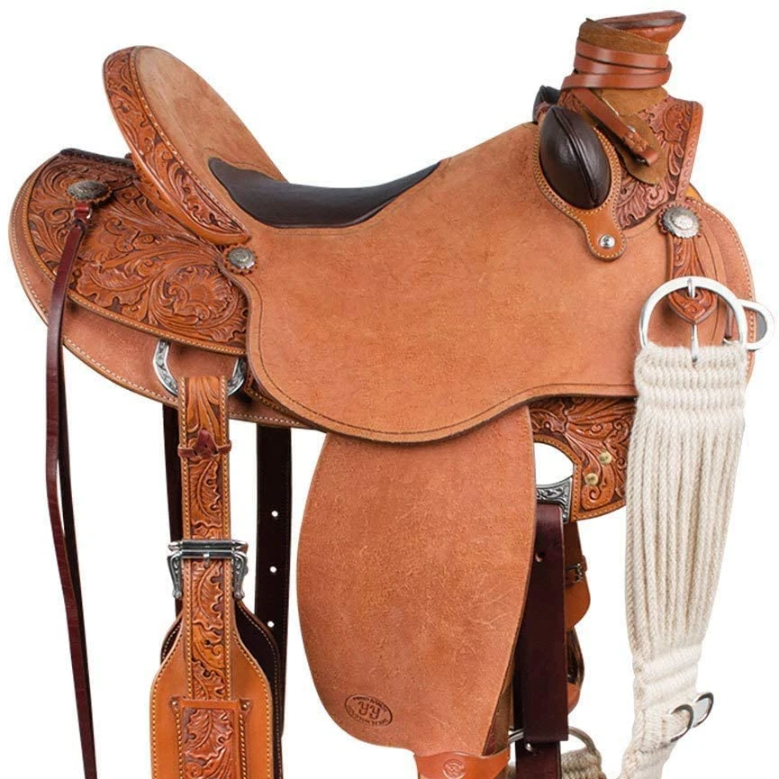Седло для лошади Star International с кожевенным ранчо Западного премиум качества