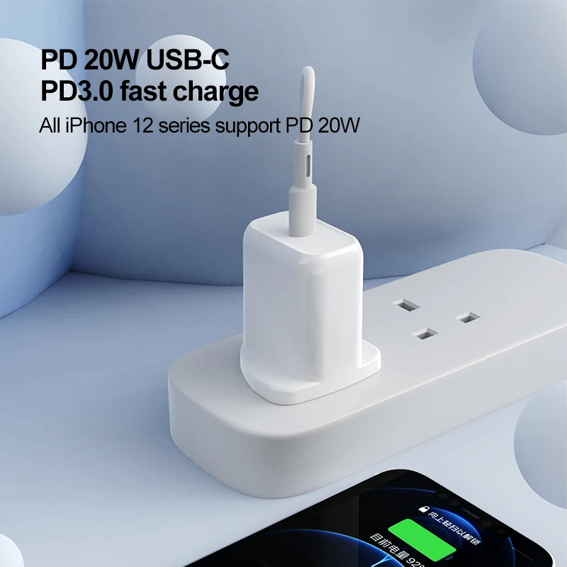 ST611-UK PD 20W usb  type c fast charging phone charger UK portable travel adaptor charger wall charger
