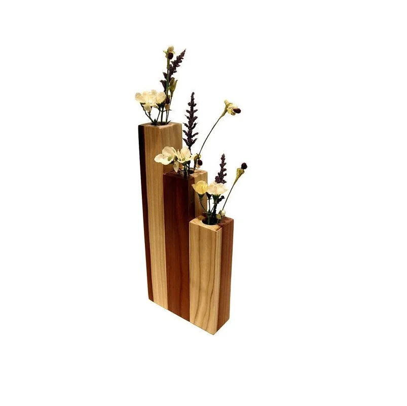 Деревянные вазы для цветов 100%, современные декоративные вазы в роскошном стиле, свадебные деревянные вазы для цветов, декоративные вазы для дома