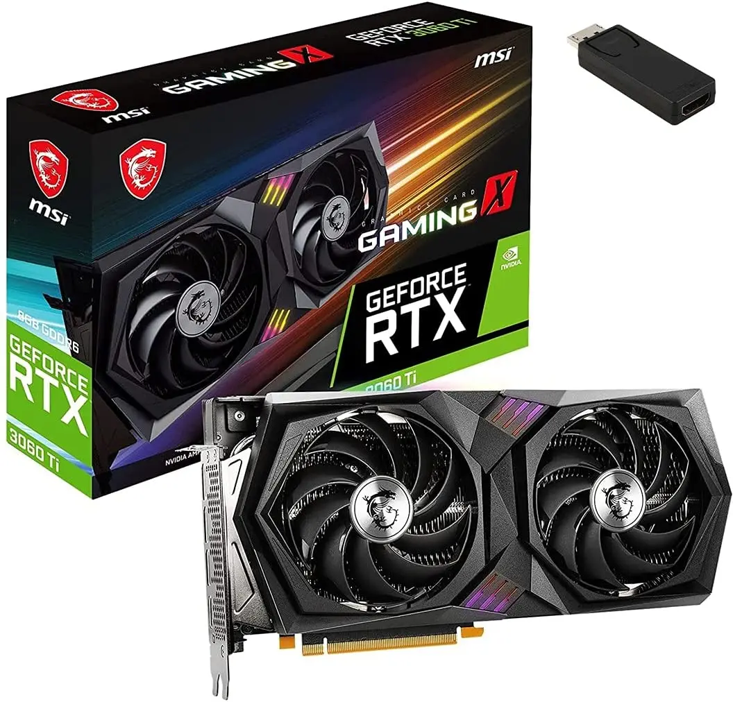 New 2021 NVIDIA GeForce RTX 3060 Ti Gaming X LHR 8GB GDDR6 VRAM Graphics Card X RGB Dual TORX 4.0 Fans 4864 CUDA Cores PCIe