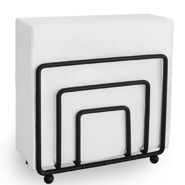 Heart Shape Black Iron Napkin Holder