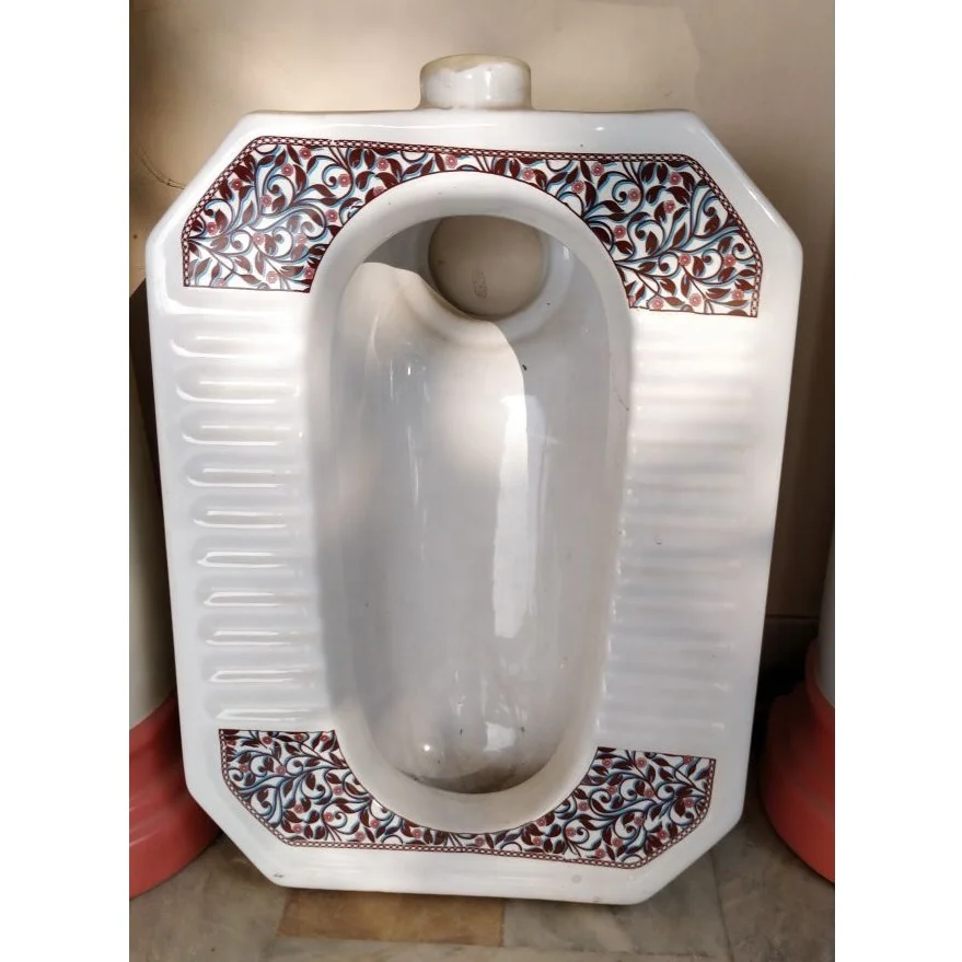 Designer Color Printed Bathroom sanitary ware product manufacturer cheap price medium Deep Squatting Orisa pan Toilet Commode