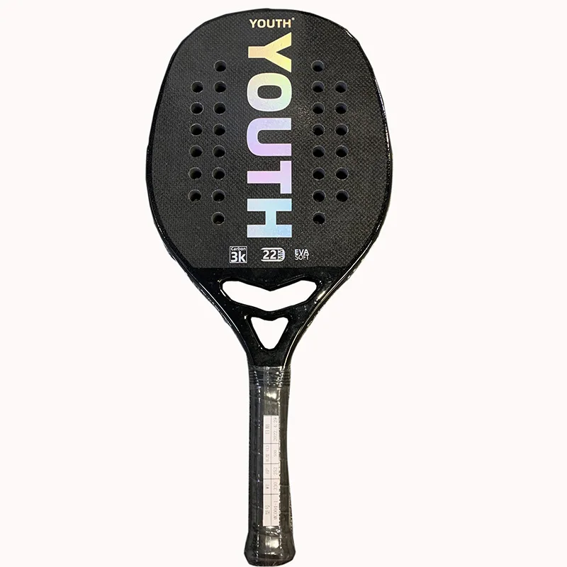 Outdoor Sports Beach Tennis Racket  Padel Rackets Oem Tennis 50%Carbon Fiber 50%Glass Fiber Eva Inner Tennis 330G Odm  Racquet
