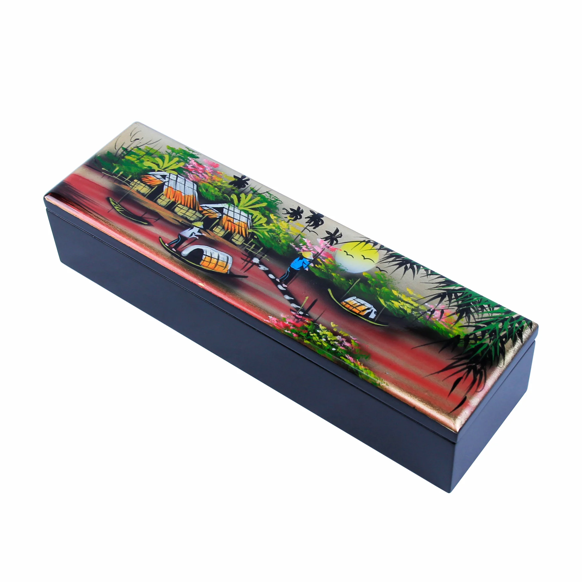 Wholesale Organizer and Storage Box for Women Traditional Design Lacquered Wooden Box Rectangular from Vietanm
