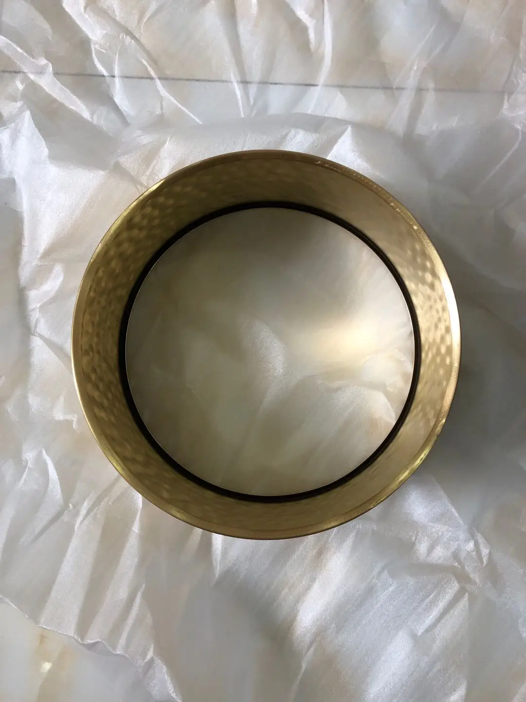 14x6.5 inches hammered  brass snare drum body/ chamber/ shells