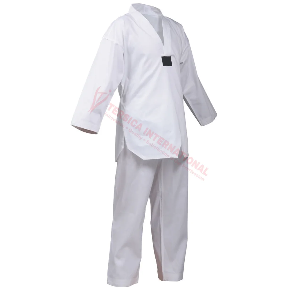 Martial Arts Taekwondo Uniform In Blue Color / 100% Cotton Fabric Taekwondo Uniform