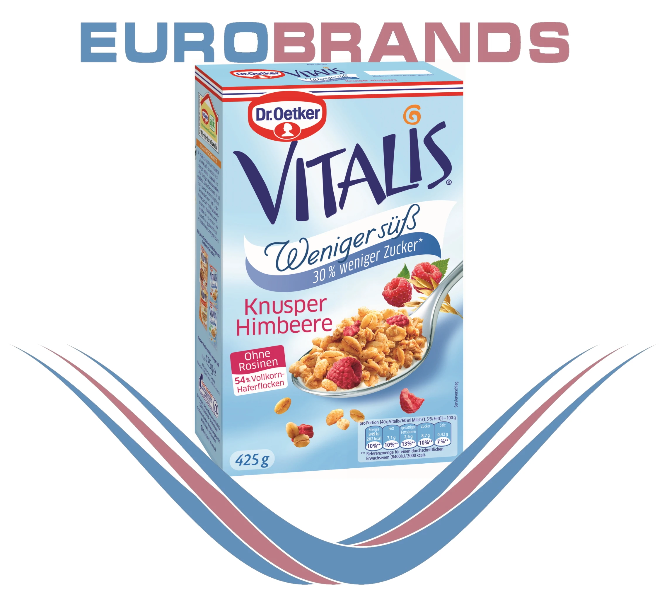 Dr.Oetker Vitalis - Musli Weniger suss Knusper Himbeere 425g