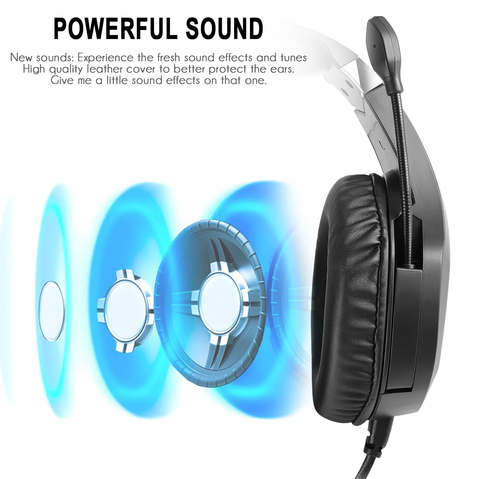 J20 Gaming Headphone For PS4 Xbox One Nintendo PSP Pro Over-Ear Headset 3D Stereo LED Illuminated Wired Headphone For PC Laptop