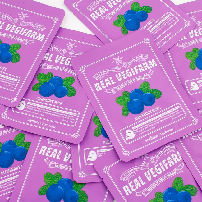 Blueberry Face Sheet Mask for Korean Skincare cosmetics OEM, ODM / Customizing private label