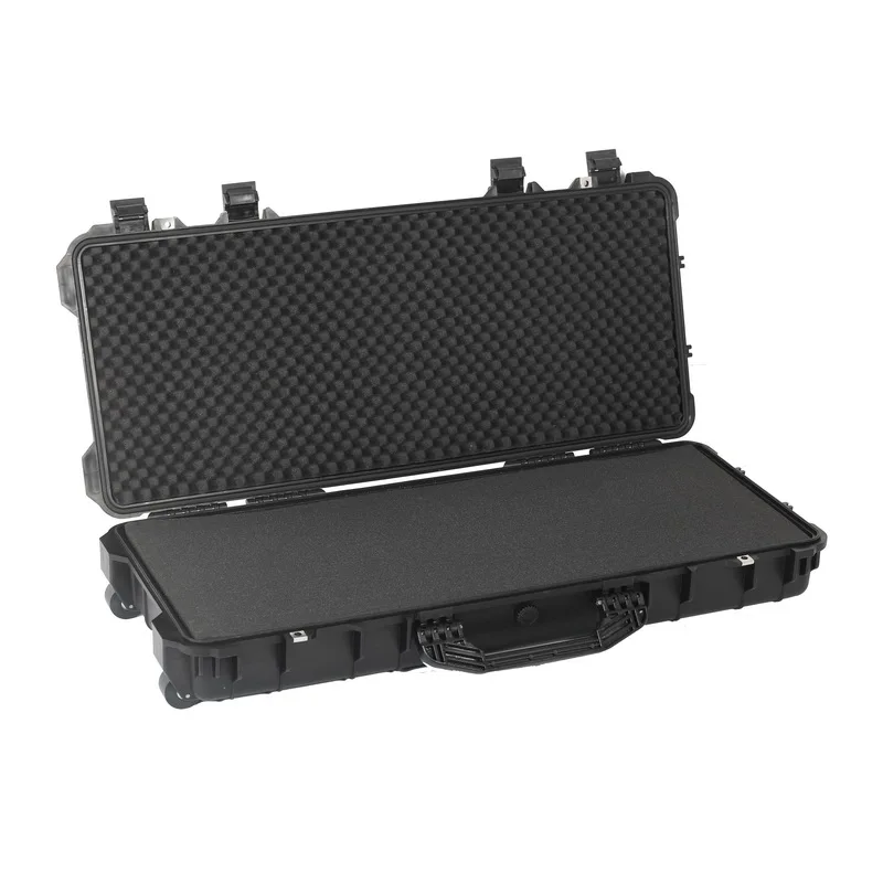 
Wholesale Military and Hunting Carry Gun Box Waterproof Hard Plastic Rifle Trolley Gun Case with Wheels 