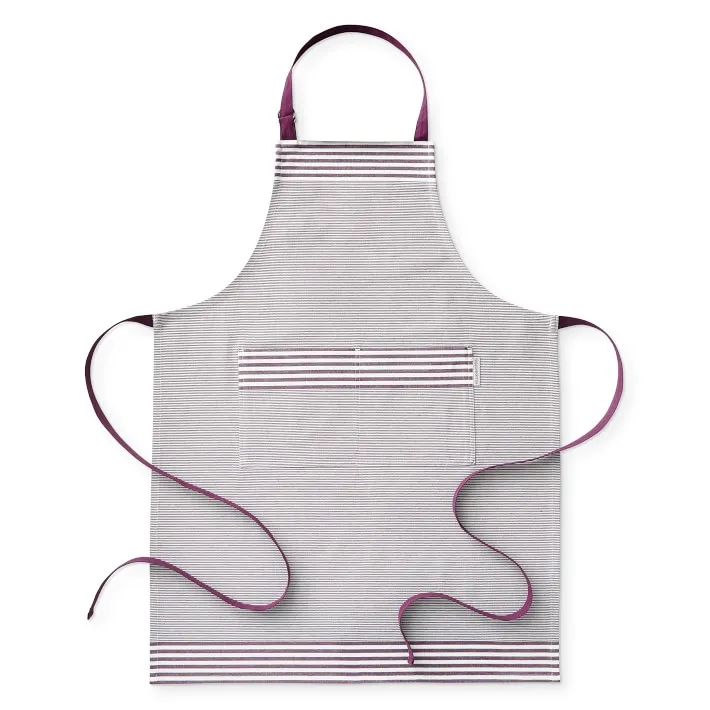 Cheap 130gsm OEM solid design V-neck side tie customized butcher kitchen baking children buckle Funny apron with slogan printed
