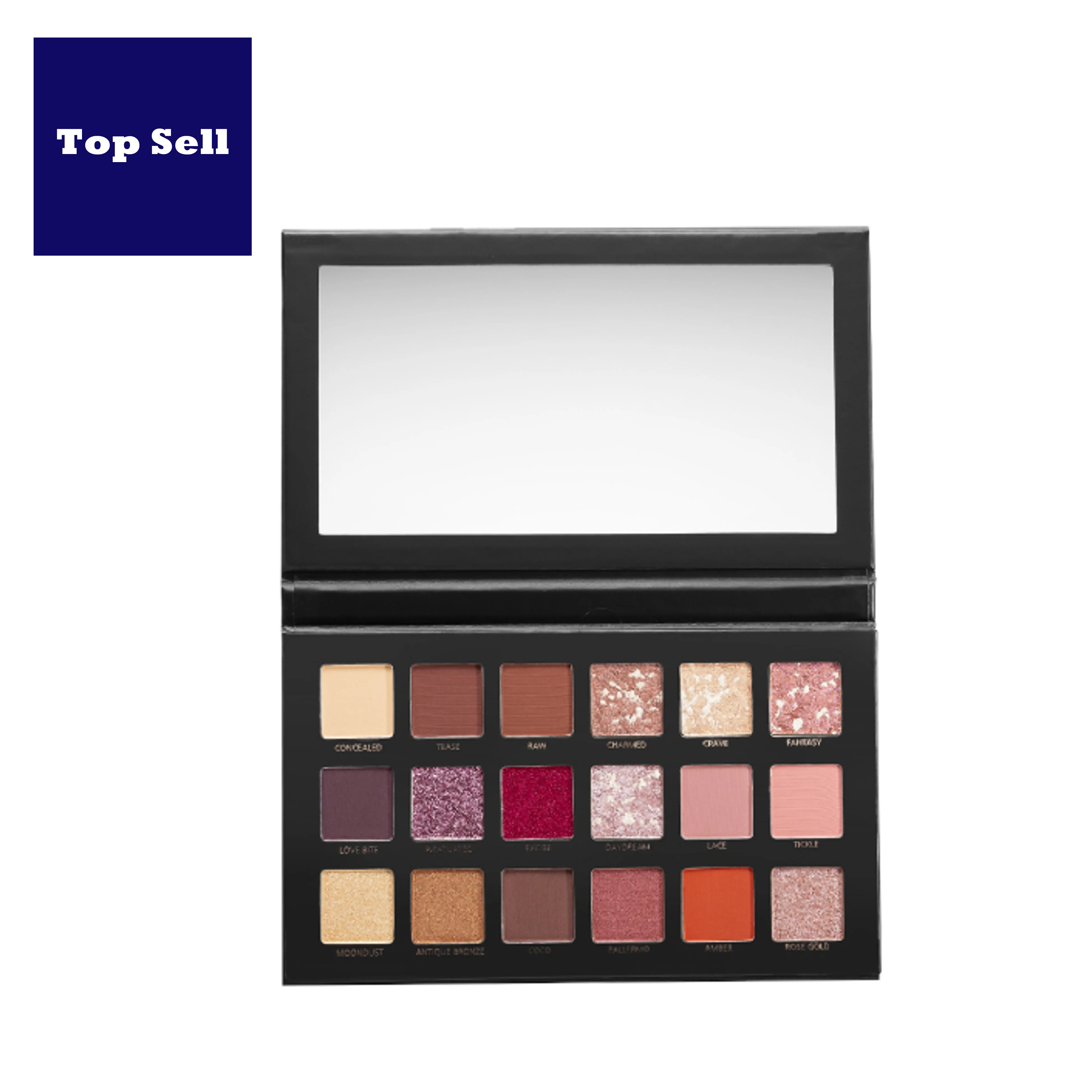 Палитра матовых блестящих теней для макияжа