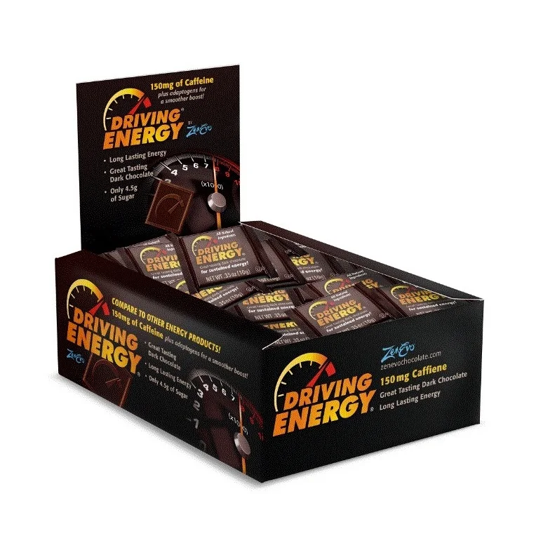 Индивидуально обернутые квадраты Zenevo движущиеся энергетические шоколадные квадраты