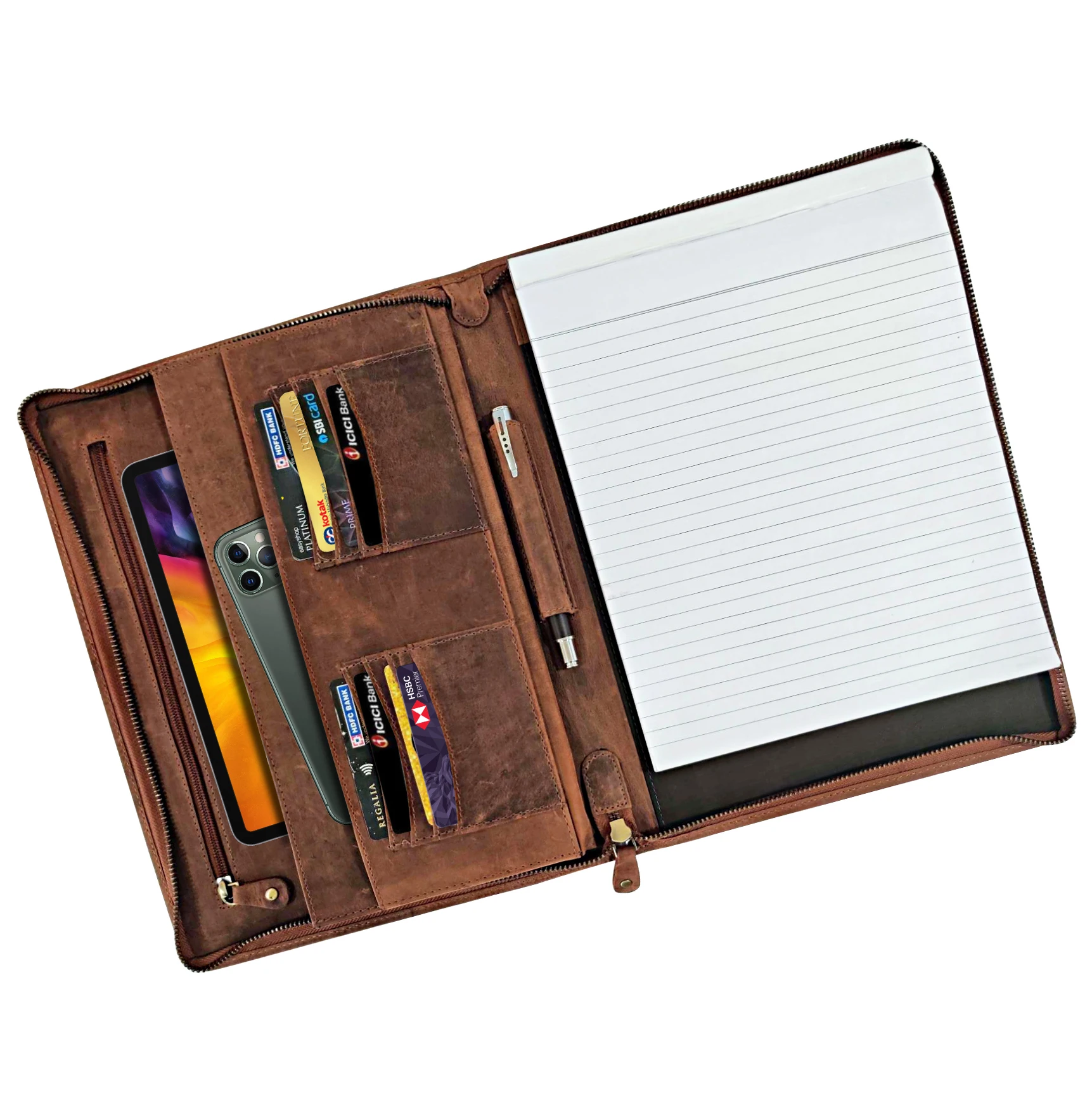  Стильное деловое портфель ручной работы кожаный с верхней отделкой надписью органайзер для iPad подарок унисекс оптовая продажа