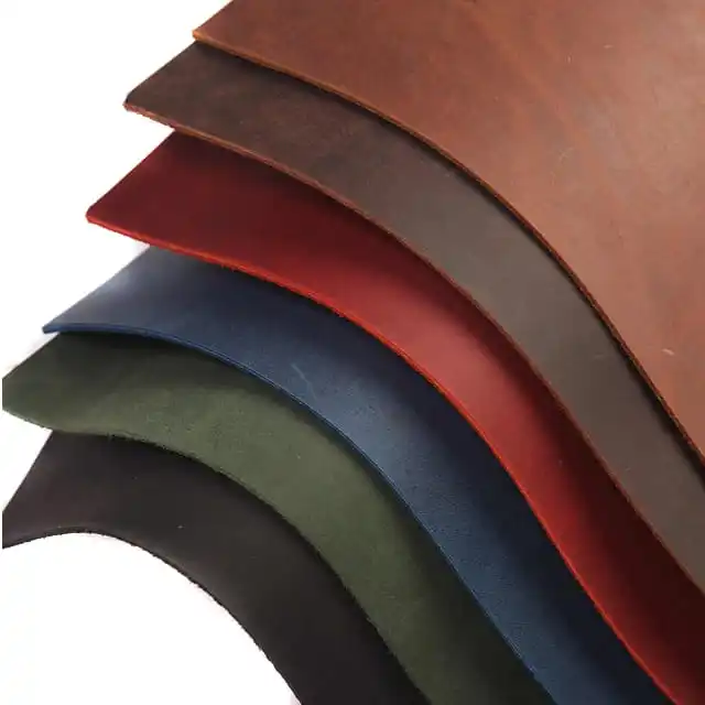 crazy horse leather, plain pull up leather, finished oil pull up leather,
