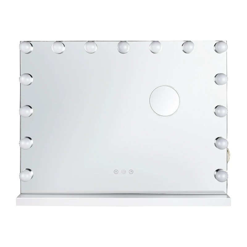 Производители макияжа Голливуд тщеславие гостиница для ванной светодиодное голливудское зеркало с подсветкой 15 лампочек Gmm2010