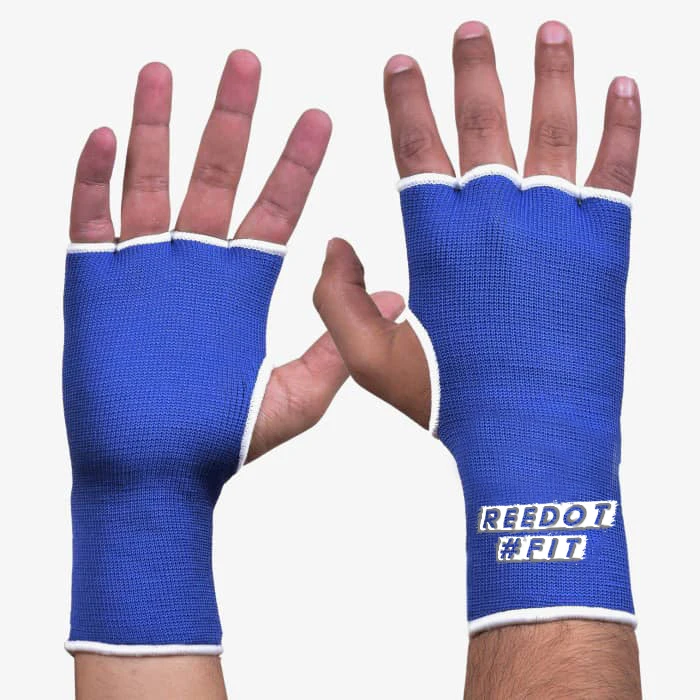 Boxing Hand Wraps Inner Gloves Men Women, Half Finger Elasticated Bandages, Under Mitts Fist Protection, Muay Thai, Kickboxing,