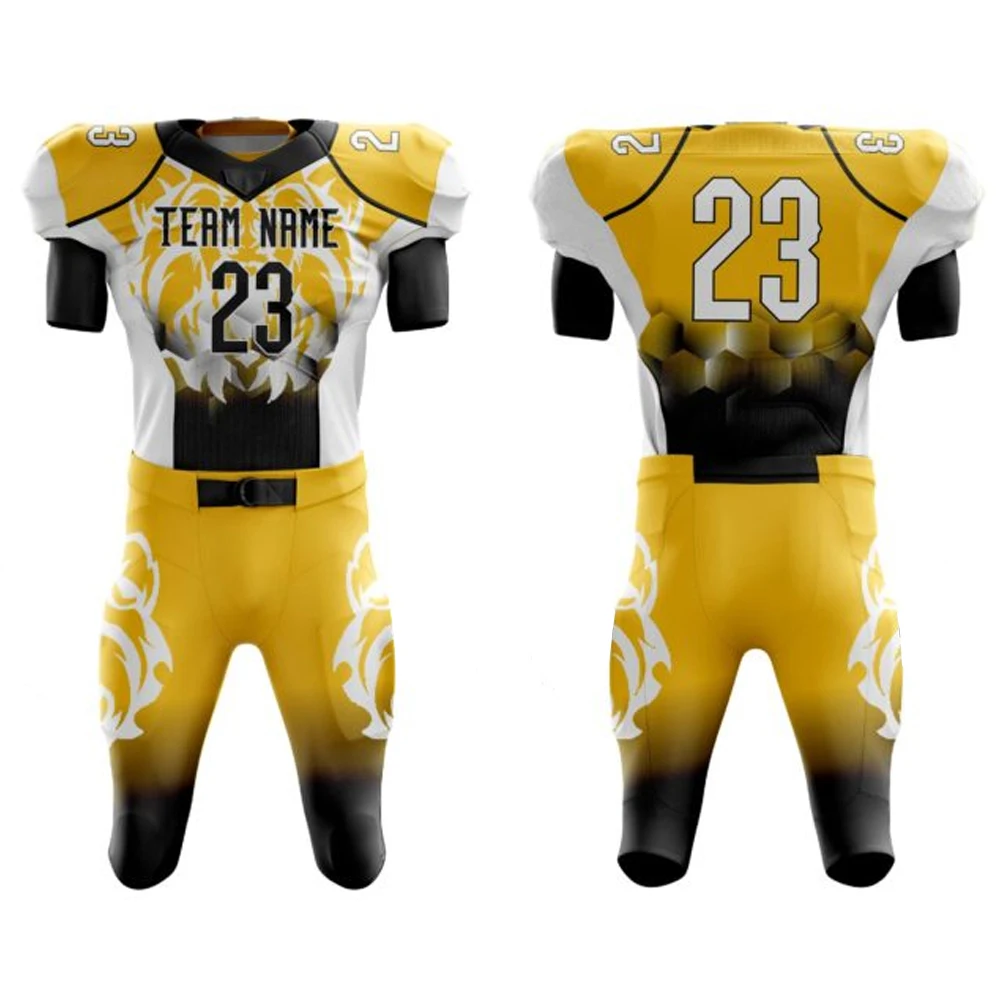 New style jerseys customized Hot Sell Football Jerseys Customized American Football jersey set Mesh/ Spandex