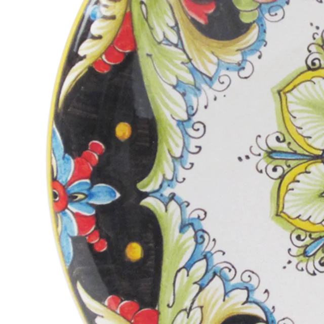 Italian Fine Arts Handmade wall hanging pottery plate ceramic decorative plates for home decoration