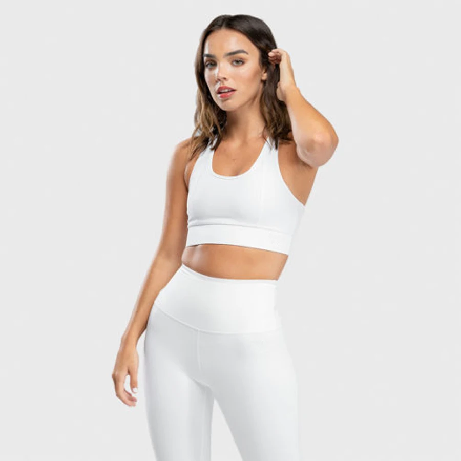 100% Bamboo Fabric Women Active wear Custom Logo Ladies Fitness Crop Top Sports Bras With Phone Pocket