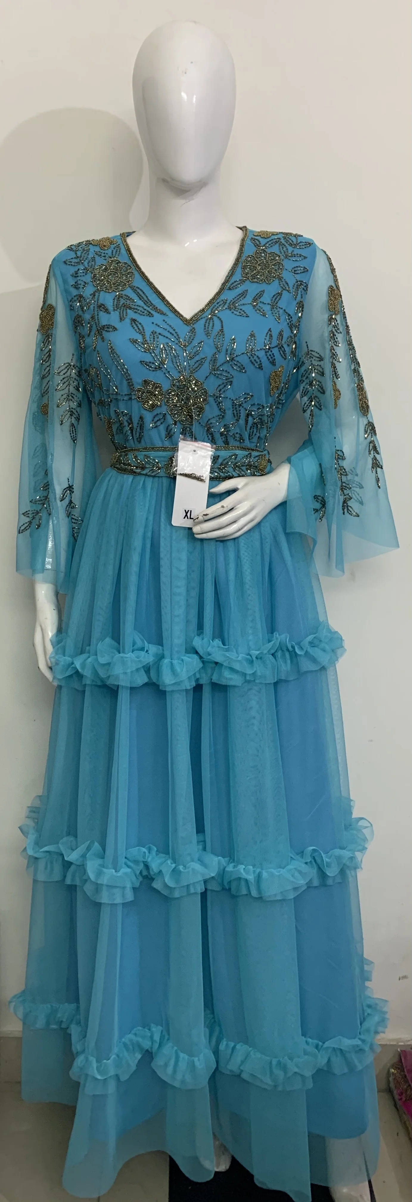 Club Wear 2022-2023 Clothing Long Sleeve Beach Bohemian Dresses Ladies V Neck Maxi Casual Boohoo Dress With Long sleeves Turkish