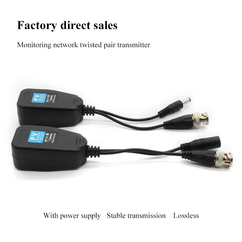 1 канал Пассивный Видео Мощность Балун HD TVI CVI AHD 8MP витой пары конвертер для 2MP 5MP CCTV камеры