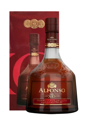 Aged 10 Years 40% Alcohol Content Alcohol Golden Tone Brandy XO Alfonso XO Brandy with Smooth Taste Gift Packaging Bottle Drink