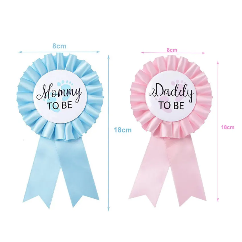 Manufacturer Custom logo Printed Kids Button Brooch Blank Award Rosette