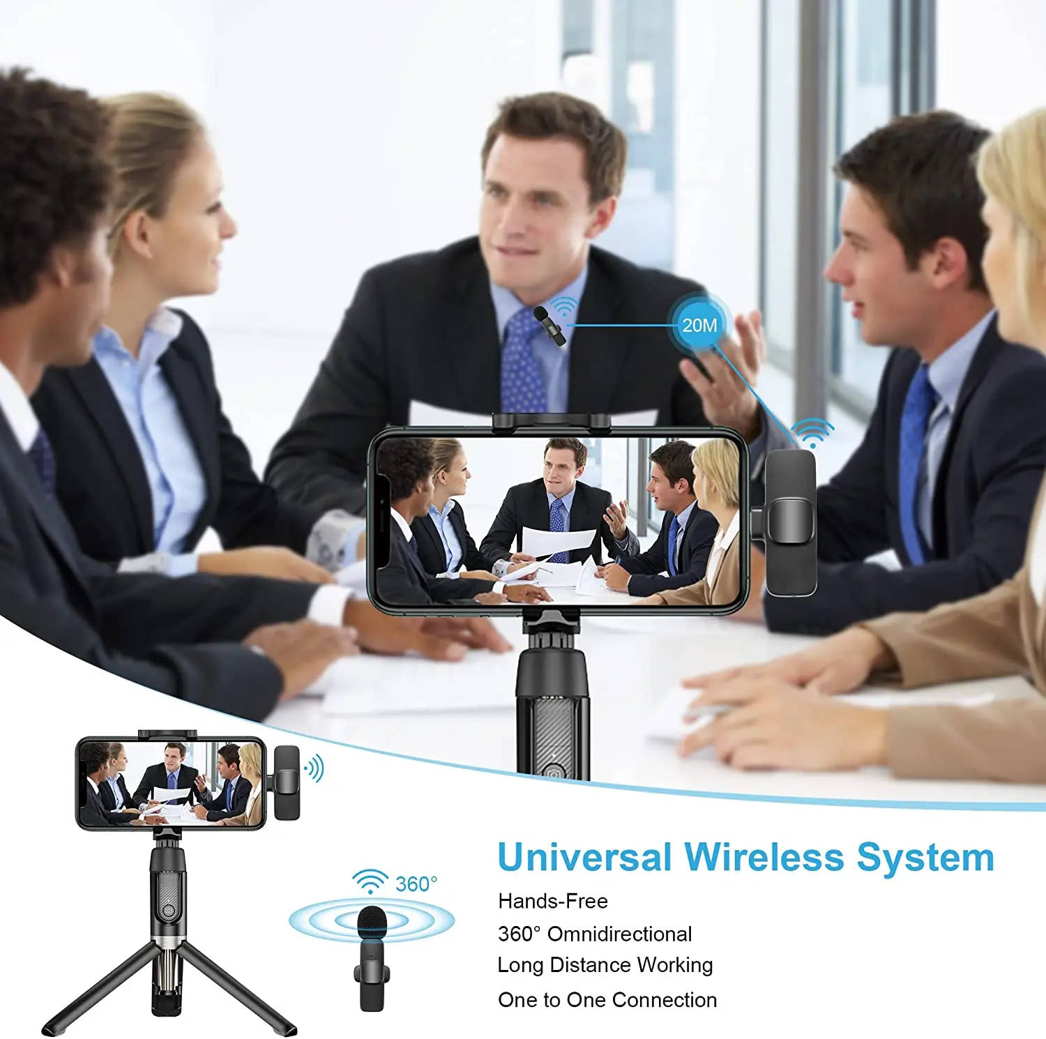 Оптовая продажа с завода новый дизайн беспроводной микрофон 2 4G для Iphone портативный Подкаст