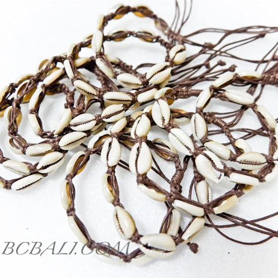 Women Leather Hemp Bracelets with Cowrie ShellsAccessories Handmade 300 Pieces Free Shipping Airfreight