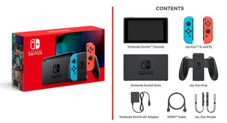  Лучшие предложения и скидки на новые консоли Nintendo-s Switch 32GB с неоново-синим неоновым красным