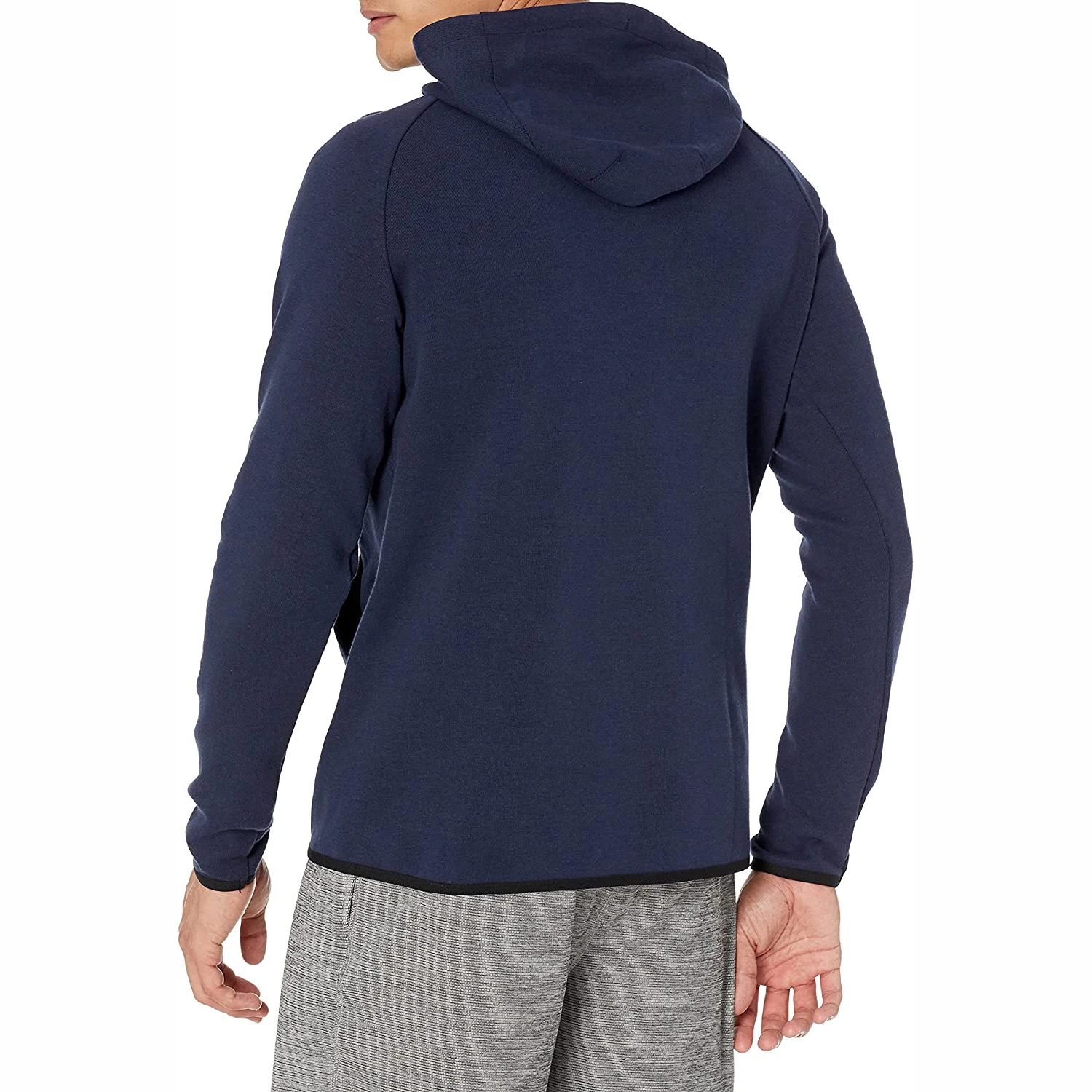 Мужские худи больших размеров с jogger 100% хлопковая флисовая куртка темно-синего цвета во всех размерах анти-морщинки костюм капюшоном
