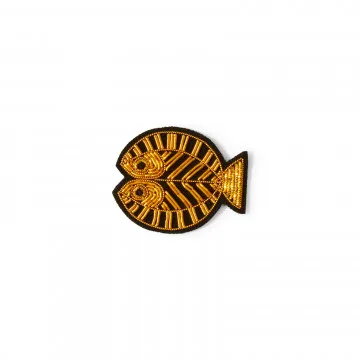 FULLY HAND EMBROIDERED Design Handmade Fashion clothing Embroidery Badge Pin Fixed