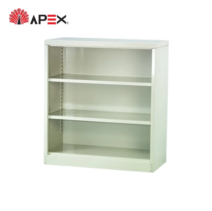 Factory Direct Steel Series Open Half Height Cupboard with Adjustable Shelves Durable Office Filling Storage Cabinet