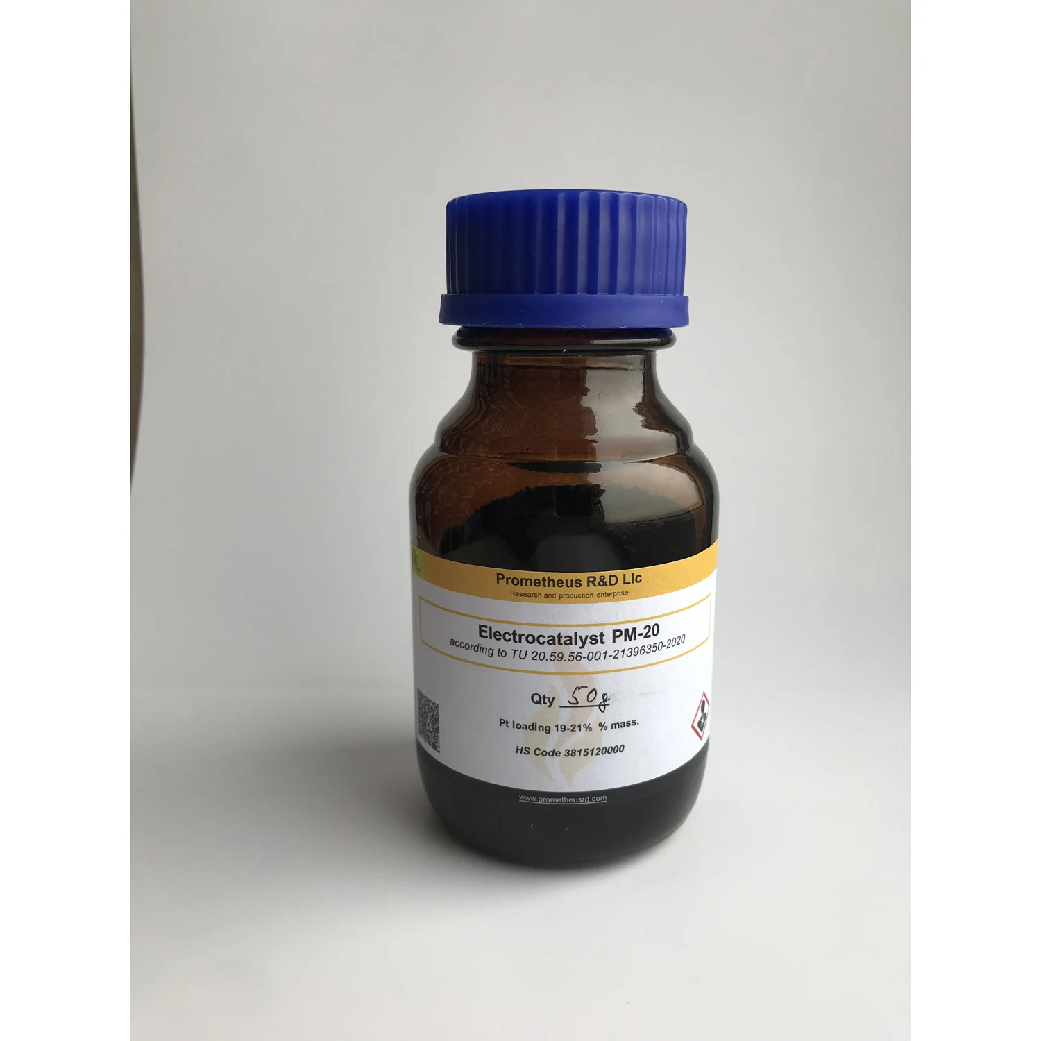 Platinum on carbon chemical catalyst 20% for PEM fuel cells, platinum catalyst