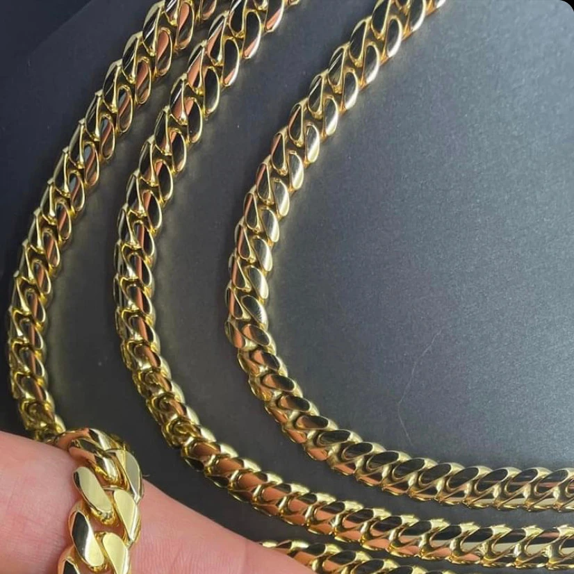 10k Real Gold Miami Cuban Links Imported from Italy Excellent Gold Quality + Craftsmanship FedEx Insured Shipping for USA Canada