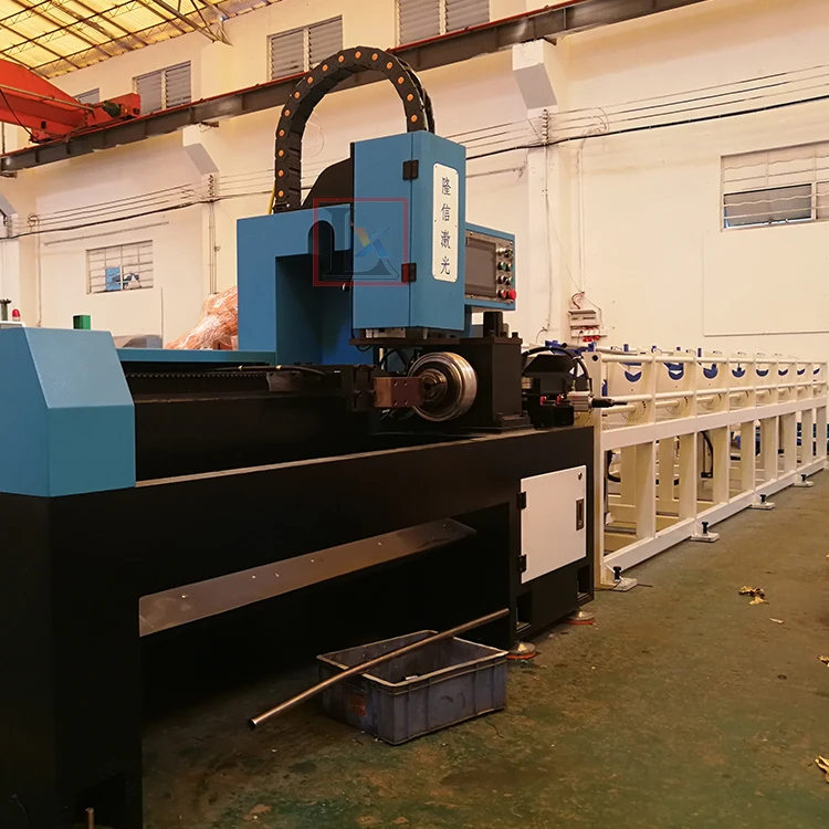 Jinan Popular faser CNC auto feeding thin wall ss tube fiber laser cutting machine